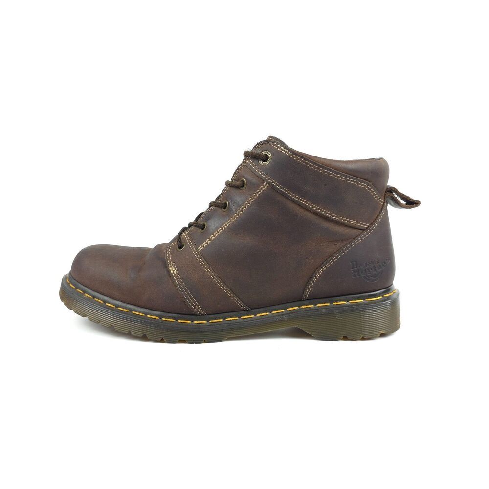 DR MARTENS Vintage 12119 Ankle Work Boot Brown Leather 90s Y2k Streetwear Grunge